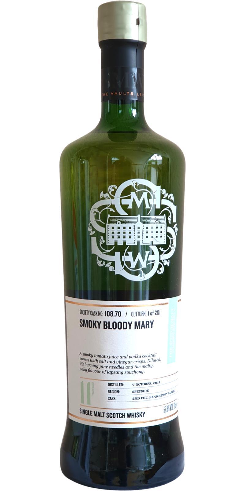 Allt-a-Bhainne 2011 SMWS 108.70 Smoky bloody Mary