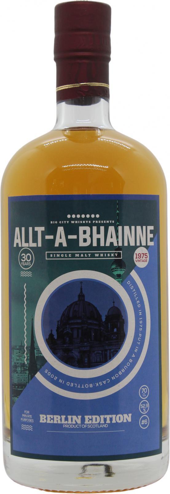 Allt-a-Bhainne 1975 UD Big City Whiskys: Berlin Edition