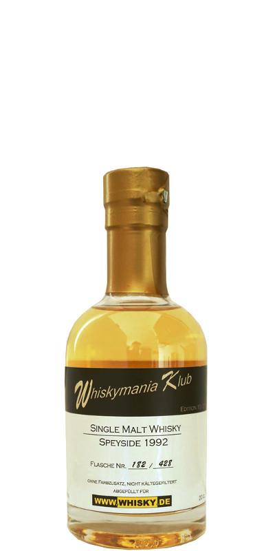 Whiskymania Klub 1992 - Speyside Wm.de Edition 10/07