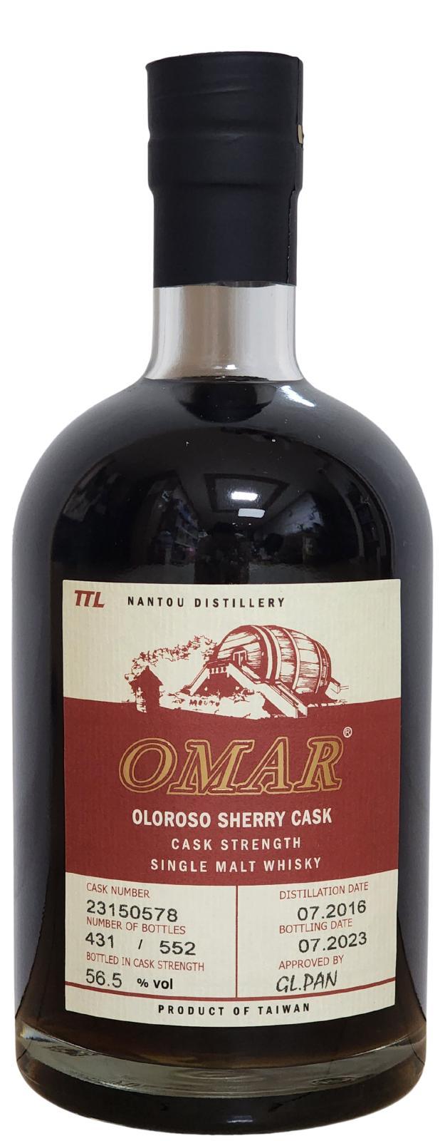 Nantou Omar 2016 Oloroso Sherry Cask - Cask Strength