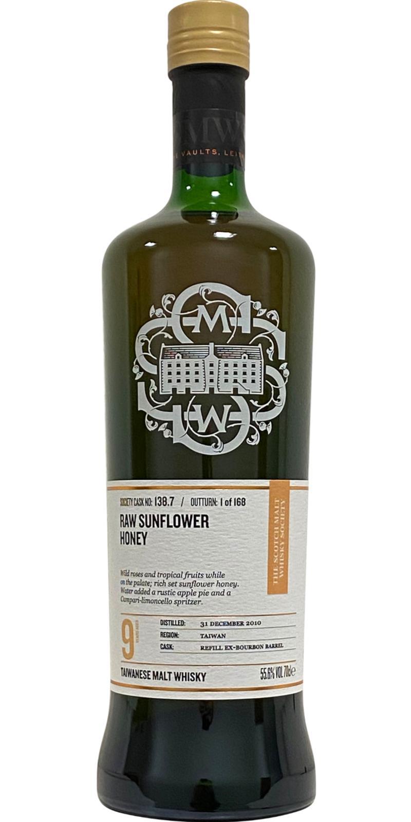 Nantou 2010 SMWS 138.7 Raw sunflower honey