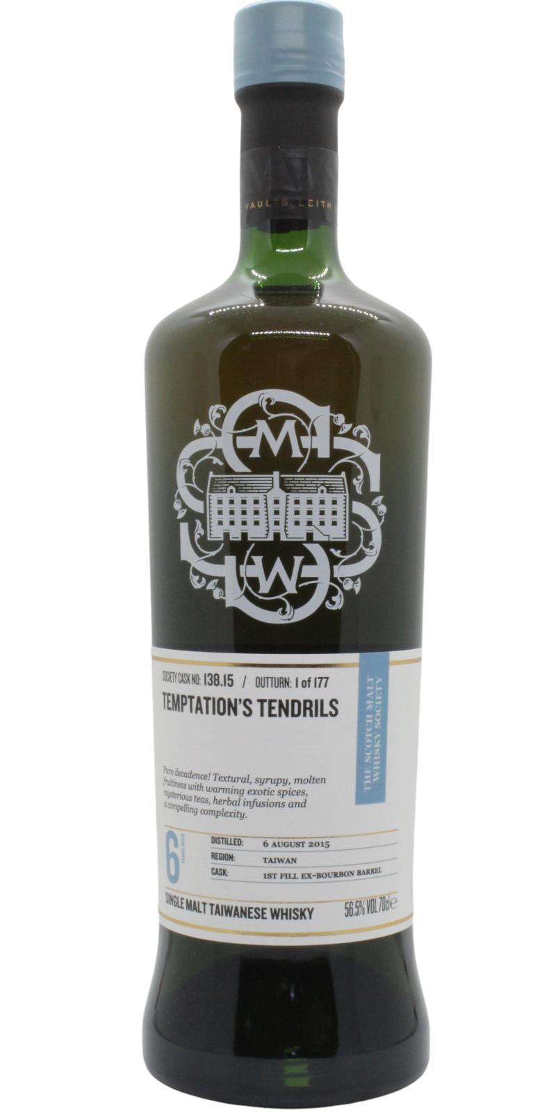 Nantou 2015 SMWS 138.15 Temptation's tendrils