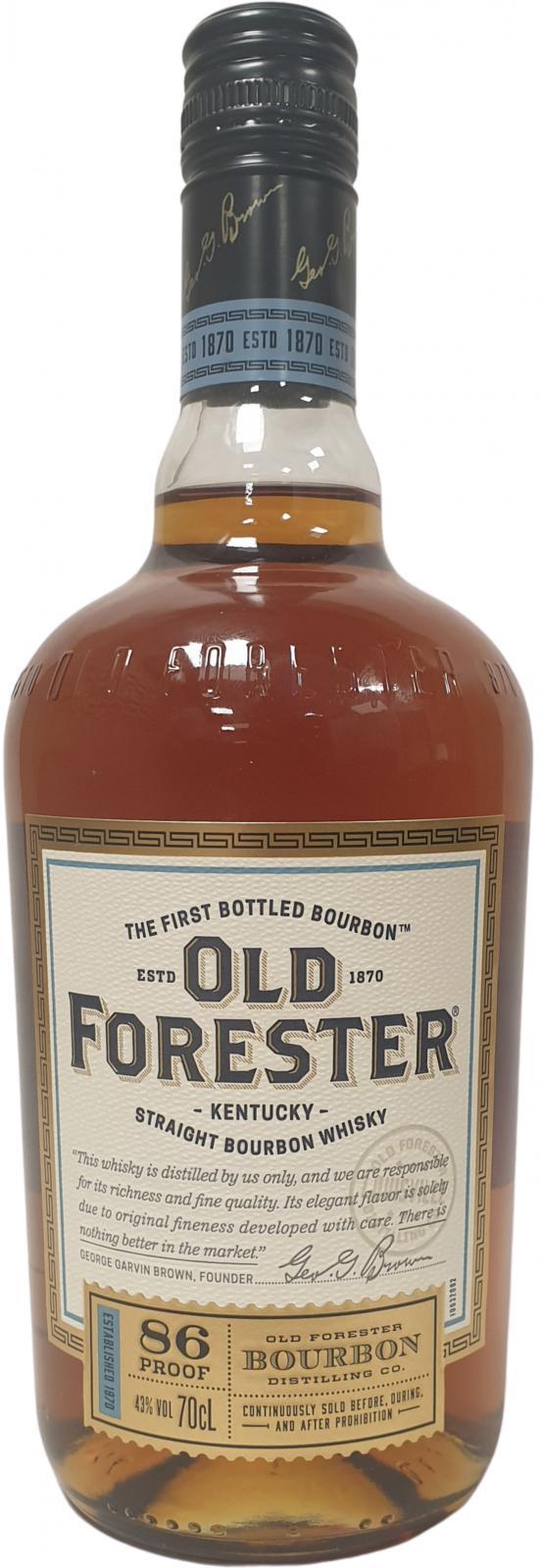 Old Forester Kentucky Straight Bourbon Whisky