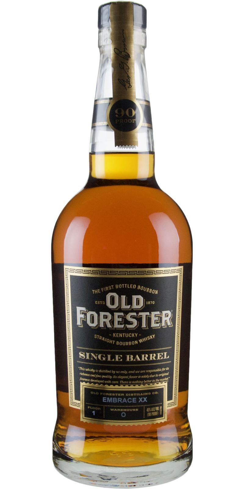 Old Forester Single Barrel Embrace XX Kentucky Straight Bourbon Whiskey
