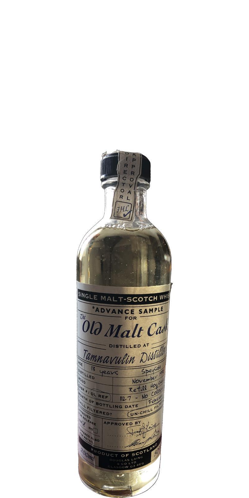 Tamnavulin 1990 DL Advance Sample for the Old Malt Cask