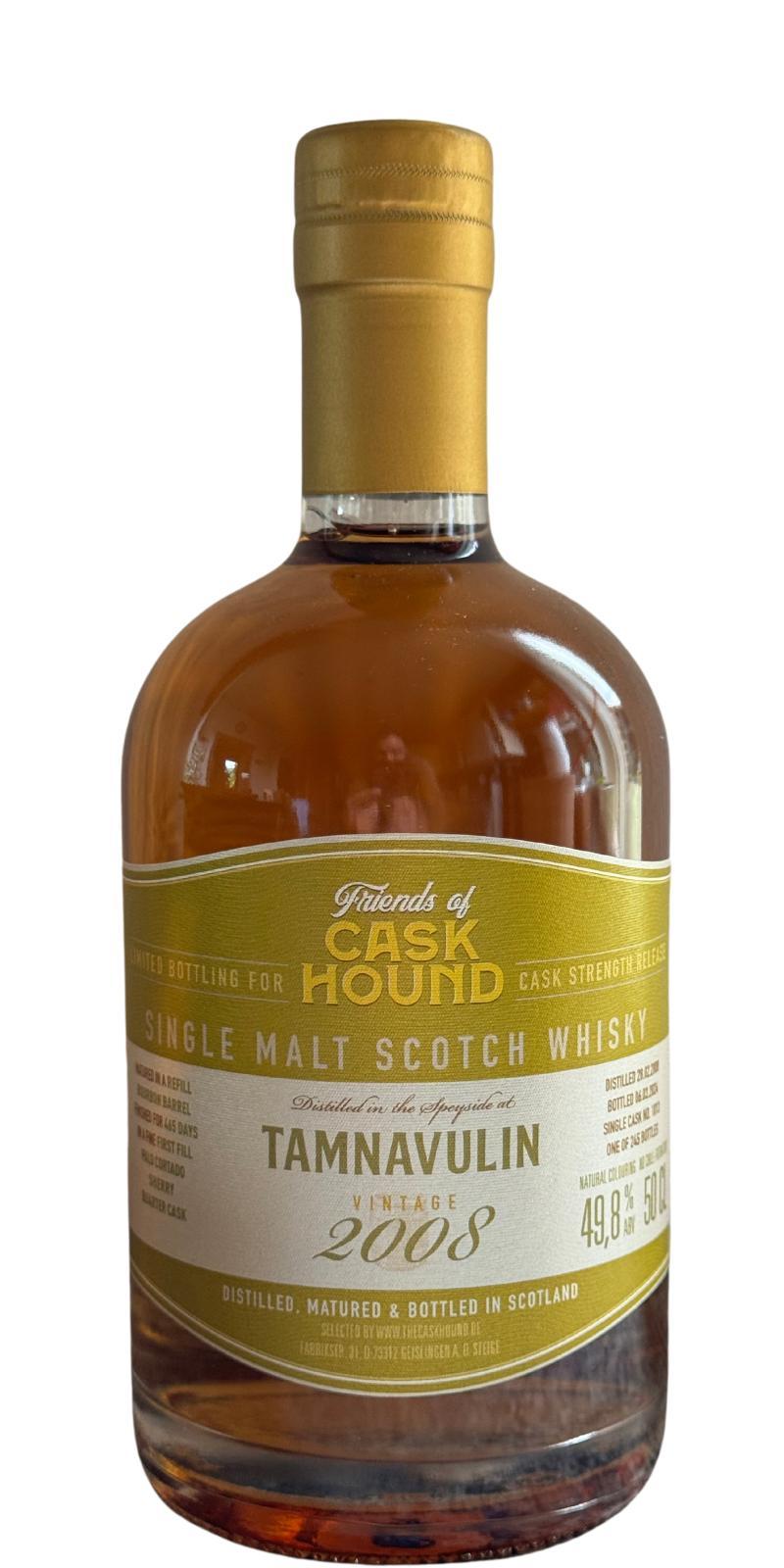 Tamnavulin 2008 TCaH Friends of Caskhound