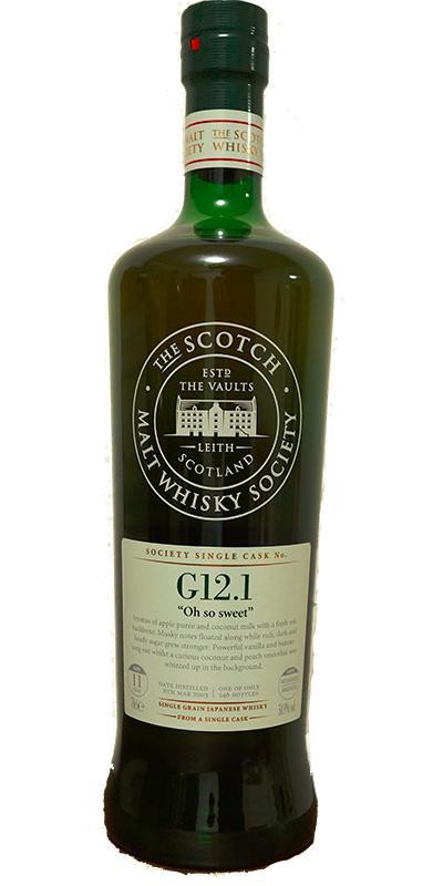 Nikka 2003 SMWS G12.1 "Oh so sweet"