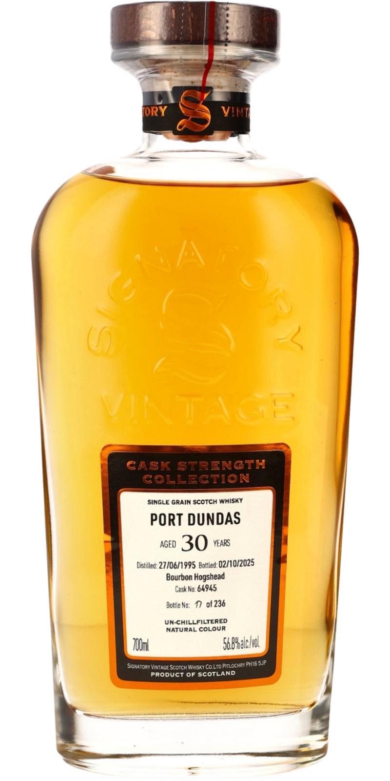 Port Dundas 1995 SV Cask Strength Collection
