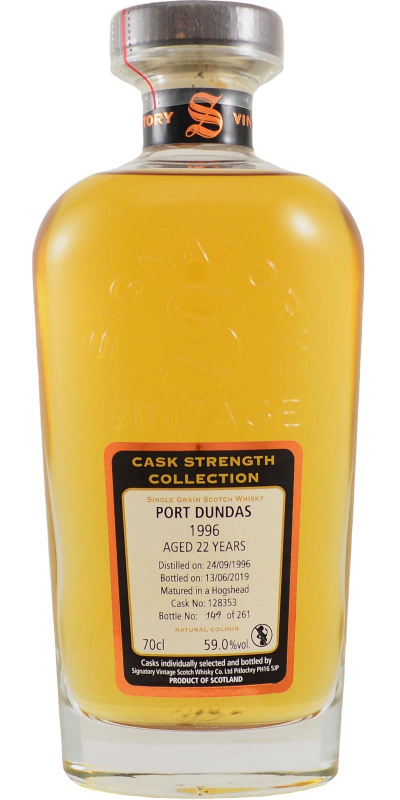 Port Dundas 1996 SV Cask Strength Collection