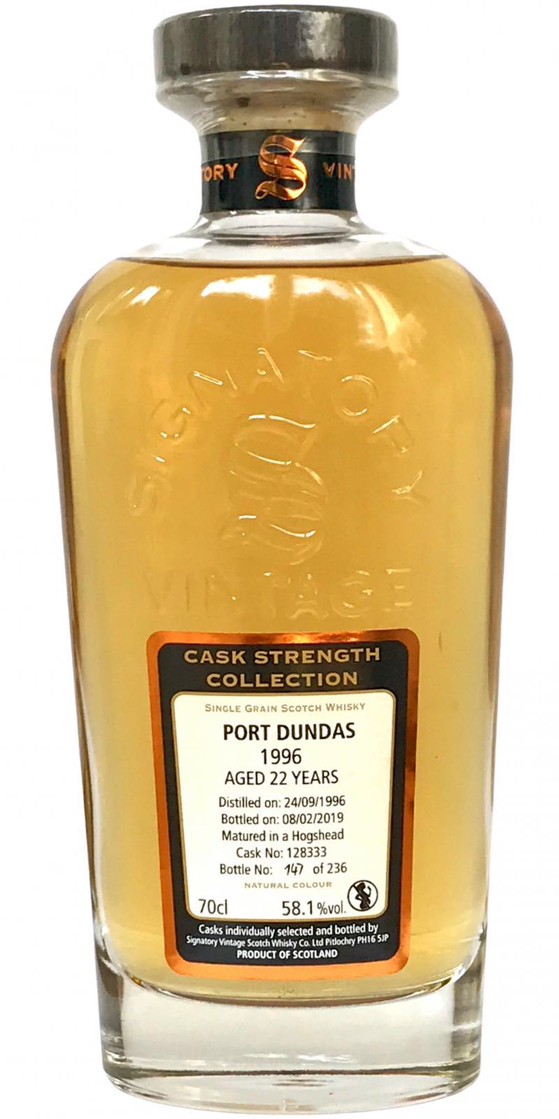 Port Dundas 1996 SV Cask Strength Collection