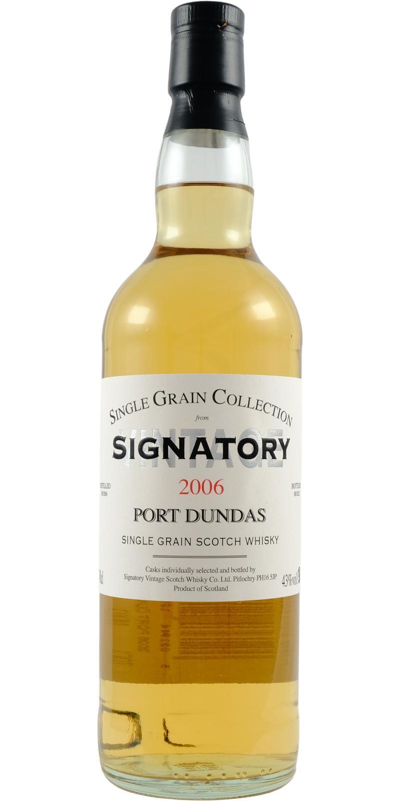 Port Dundas 2006 SV Single Grain Collection