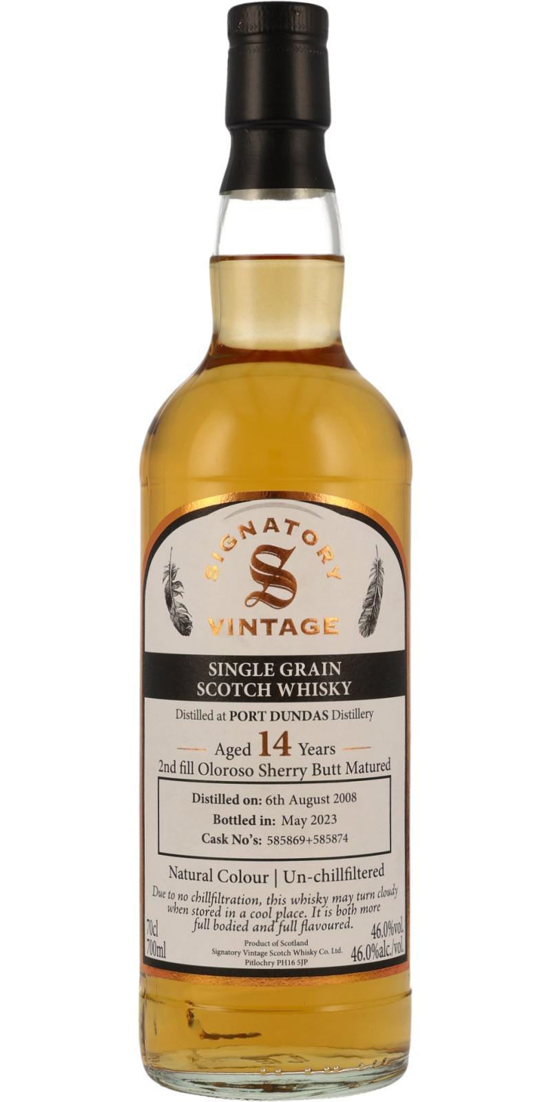 Port Dundas 2008 SV Single Grain