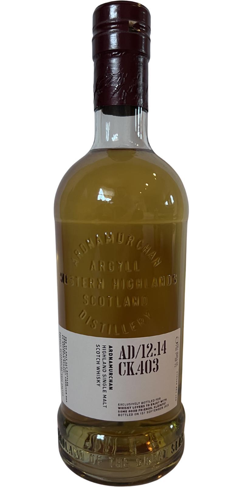 Ardnamurchan 2014 AD/12:14 CK.403 Private Cask Bottling