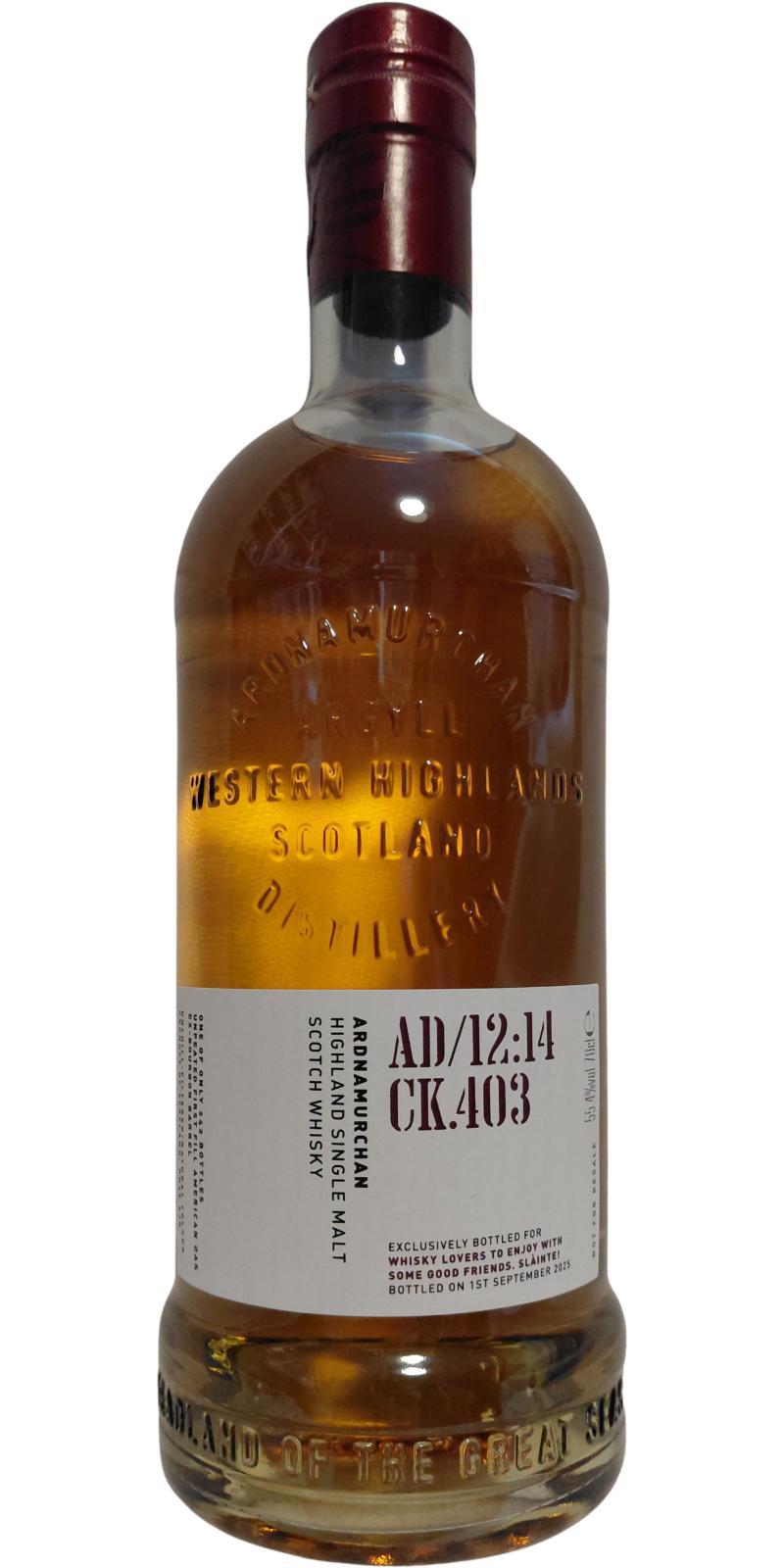 Ardnamurchan 2014 AD/12:14 CK.403 Private Cask Bottling