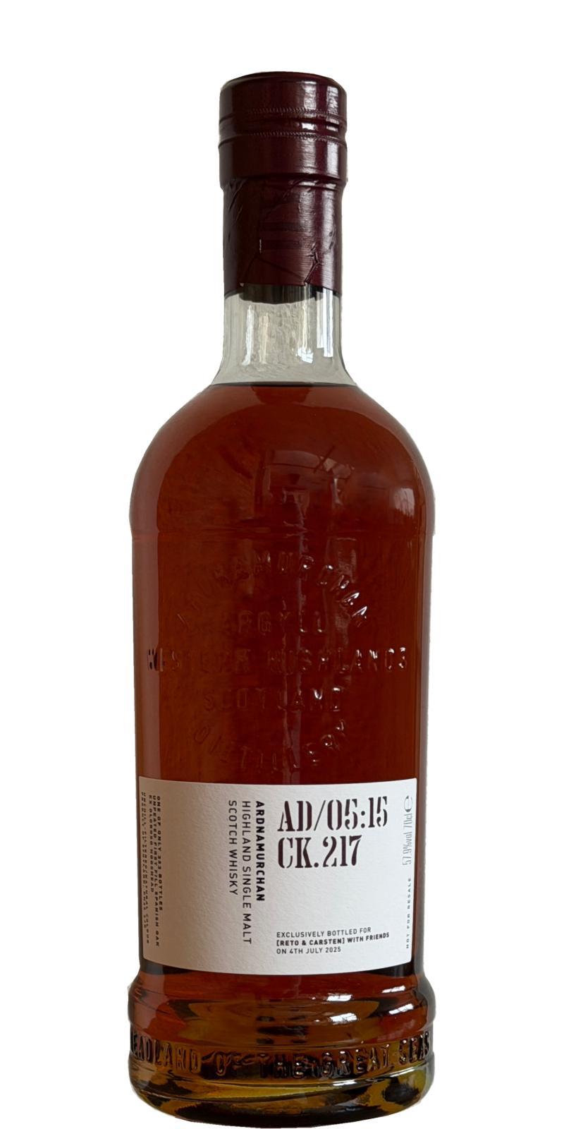 Ardnamurchan 2015 AD/05:15 CK.217 Private Cask Bottling