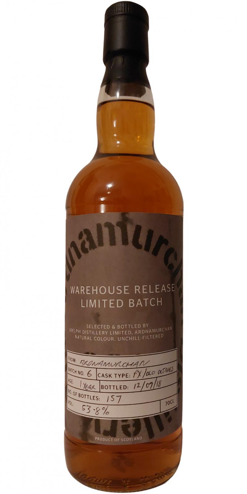 Ardnamurchan 01-year-old AD Warehouse Release - Limited Batch
