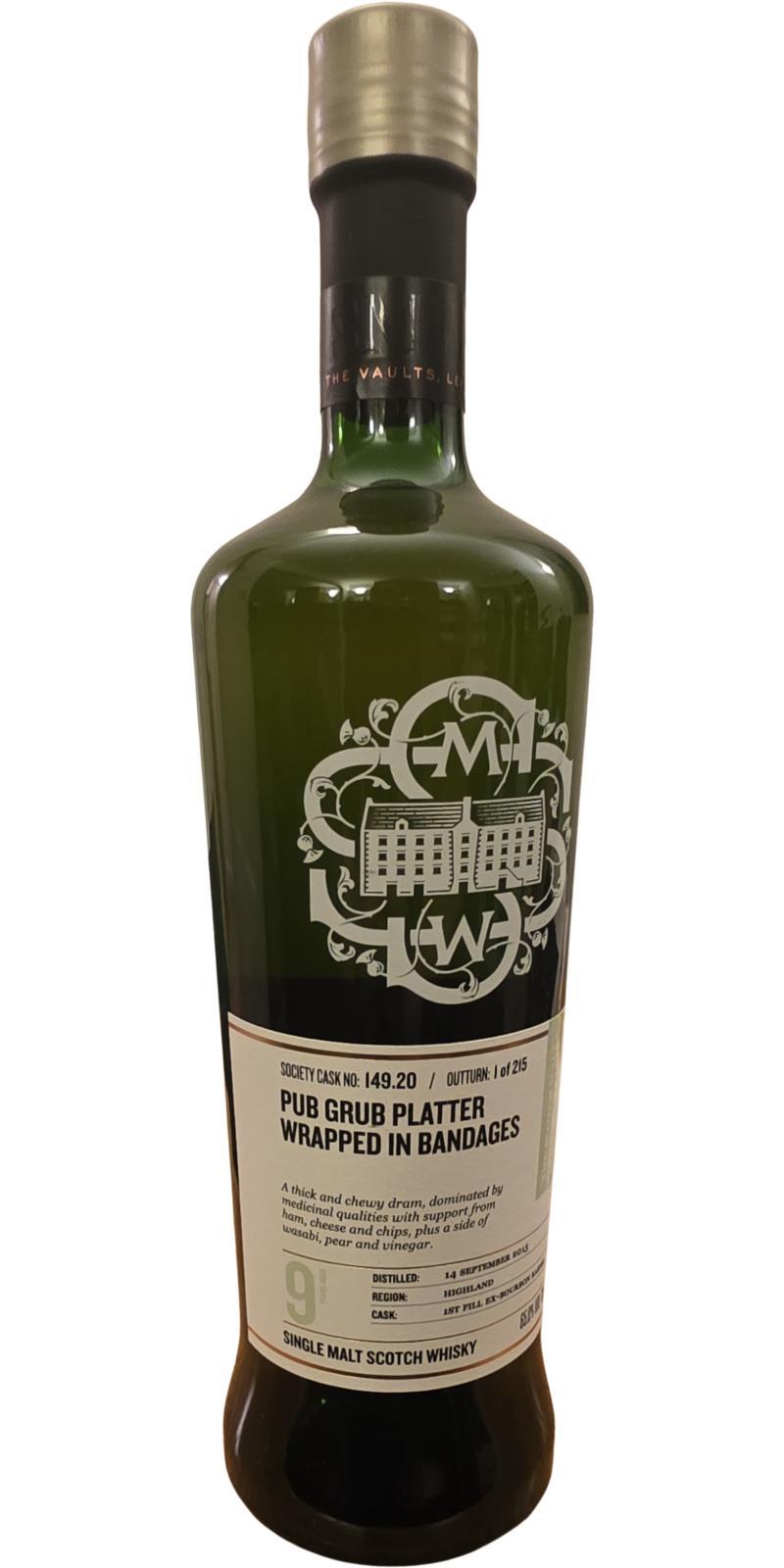 Ardnamurchan 2015 SMWS 149.20 Pub Grub Platter Wrapped in Bandages