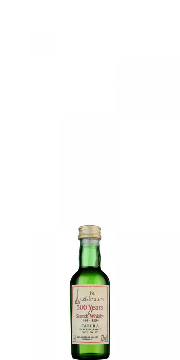 Caol Ila 1977 JM In Celebration 500 Years of Scotch Whisky 1494 - 1994 - Miniature