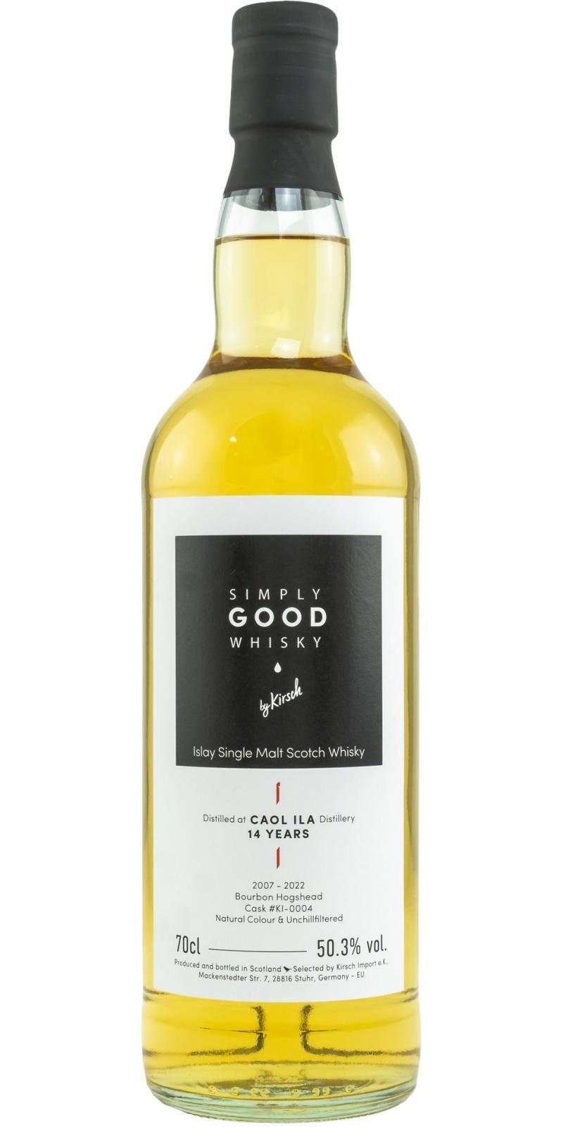 Caol Ila 2007 KI Simply Good Whisky