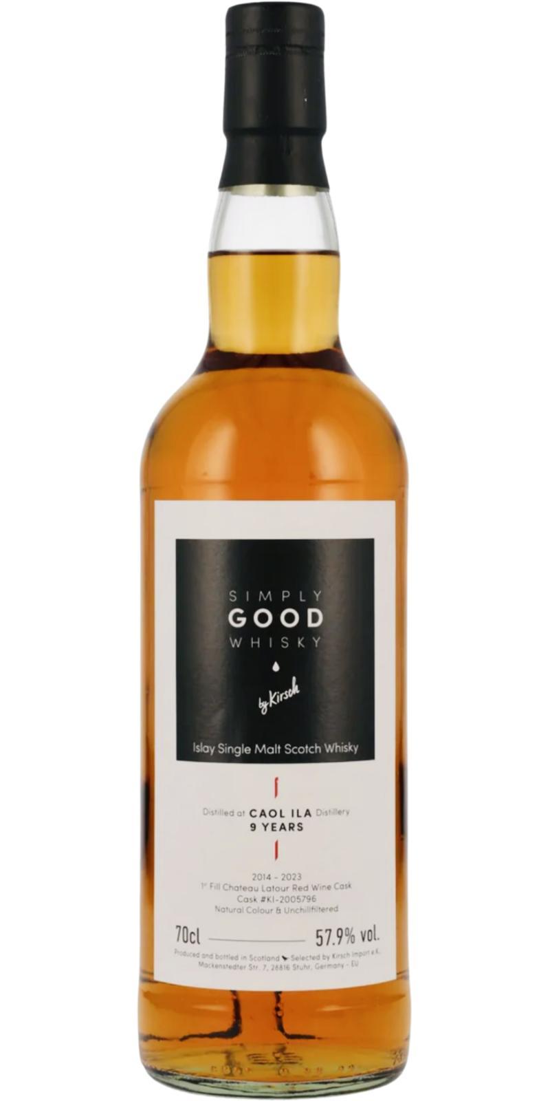Caol Ila 2014 KI Simply Good Whisky