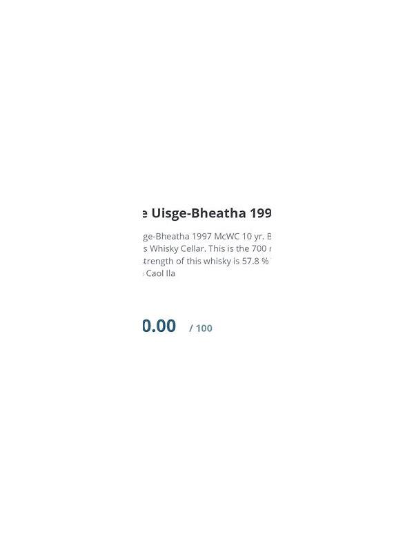 Baraille Uisge-Bheatha 1997 McWC Islay Heavily Peated