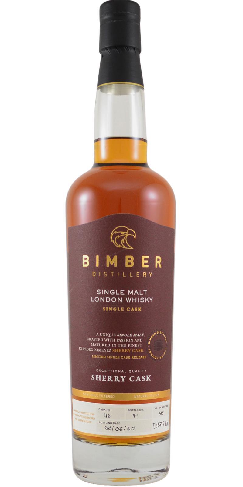 Bimber Single Malt London Whisky Single Cask
