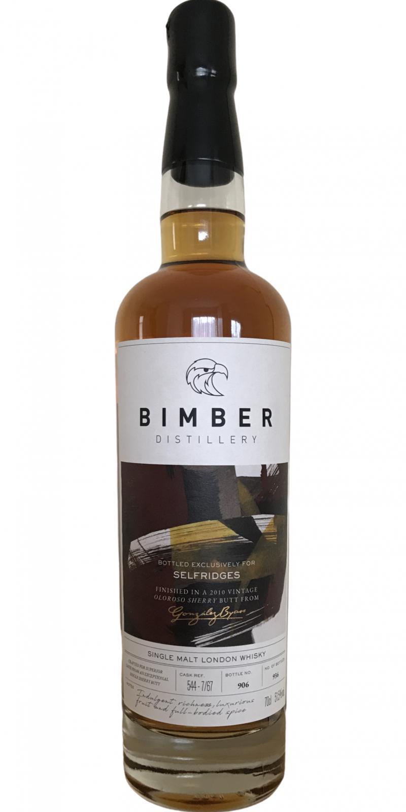 Bimber Single Malt London Whisky Selfridges