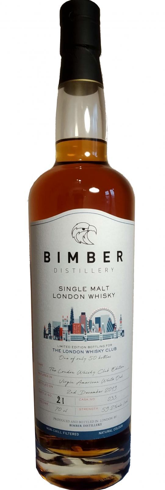 Bimber The London Whisky Club Edition Limited Edition Bottling