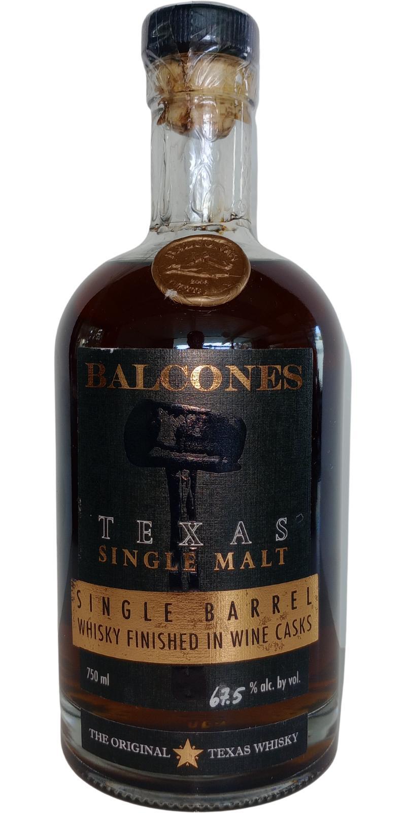 Balcones Single Barrel Whisky Finished In Wine Casks