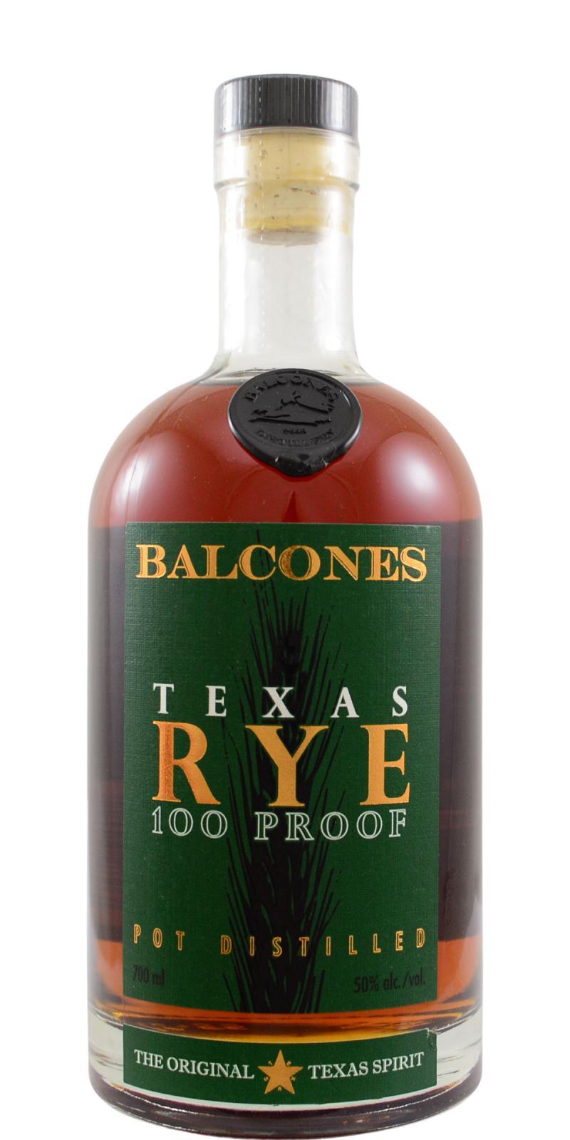 Balcones Texas Rye 100 Proof