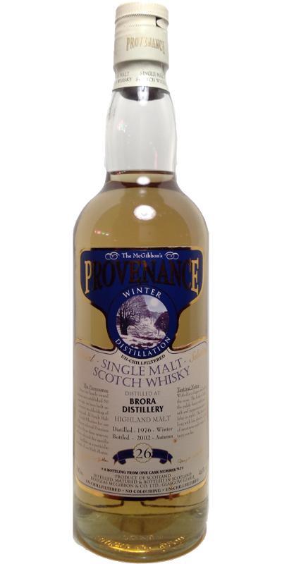 Brora 1976 McG McGibbon's Provenance