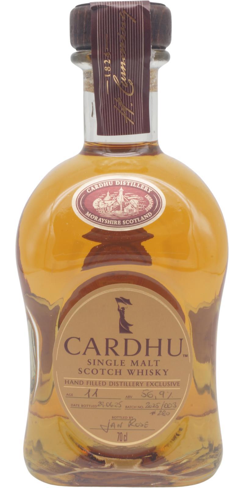 Cardhu 11-year-old Hand Filled Distillery Exclusive