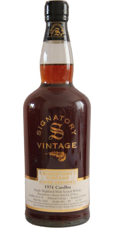 Cardhu 1974 SV Vintage Collection - Rare Reserve