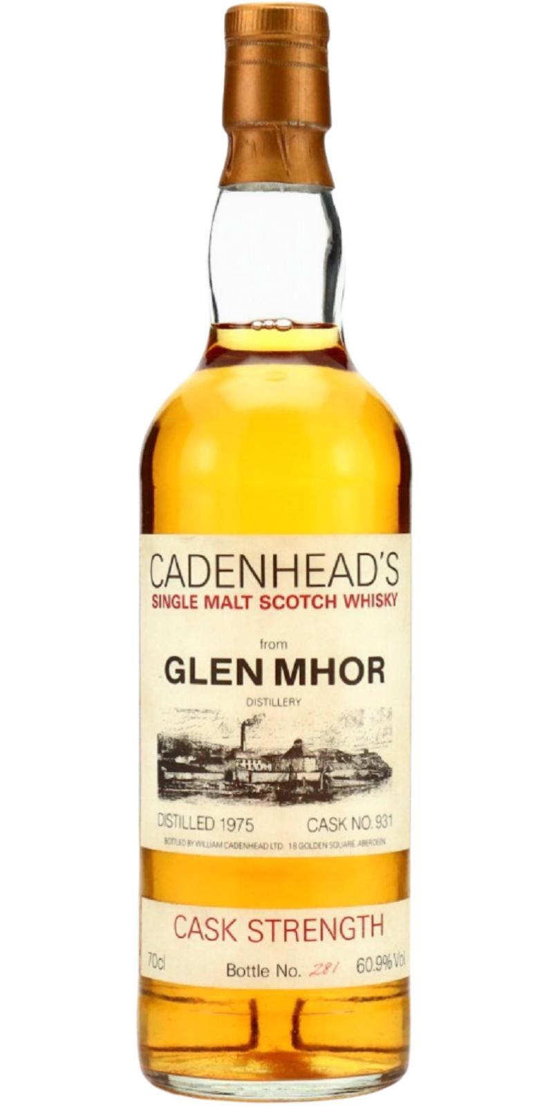 Glen Mhor 1975 CA Distillery Label