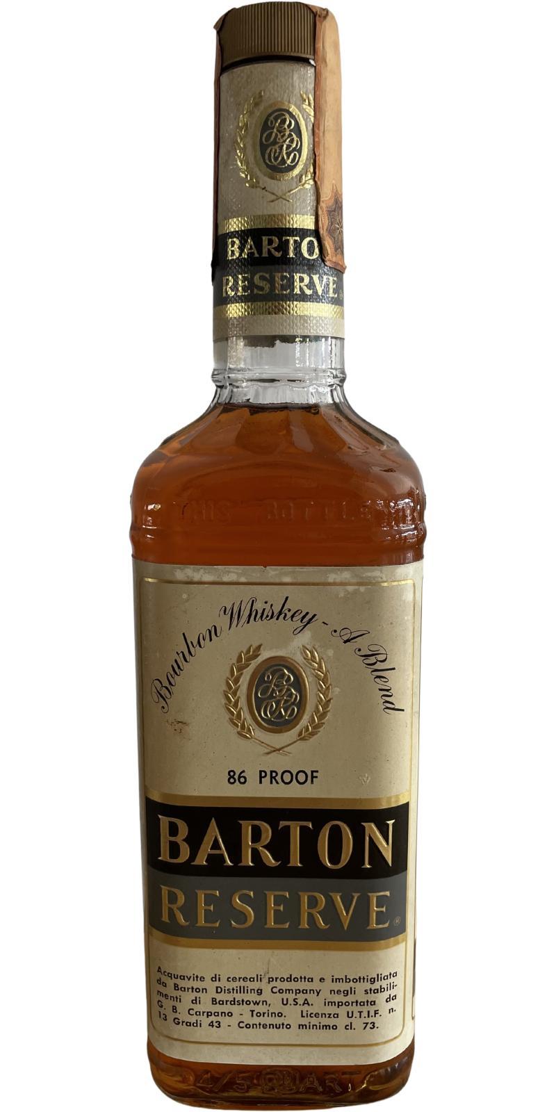 Barton Reserve Kentucky Bourbon Whiskey - A Blend