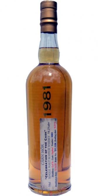 Caol Ila 1981 MMcK Càrn Mòr Celebration of the Cask