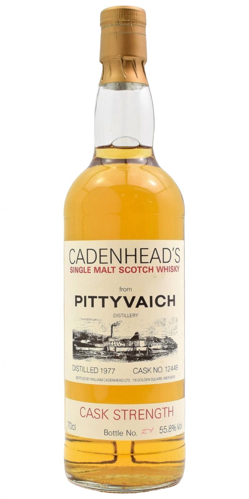 Pittyvaich 1977 CA Distillery Label