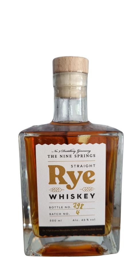 The Nine Springs Straight Rye Whiskey