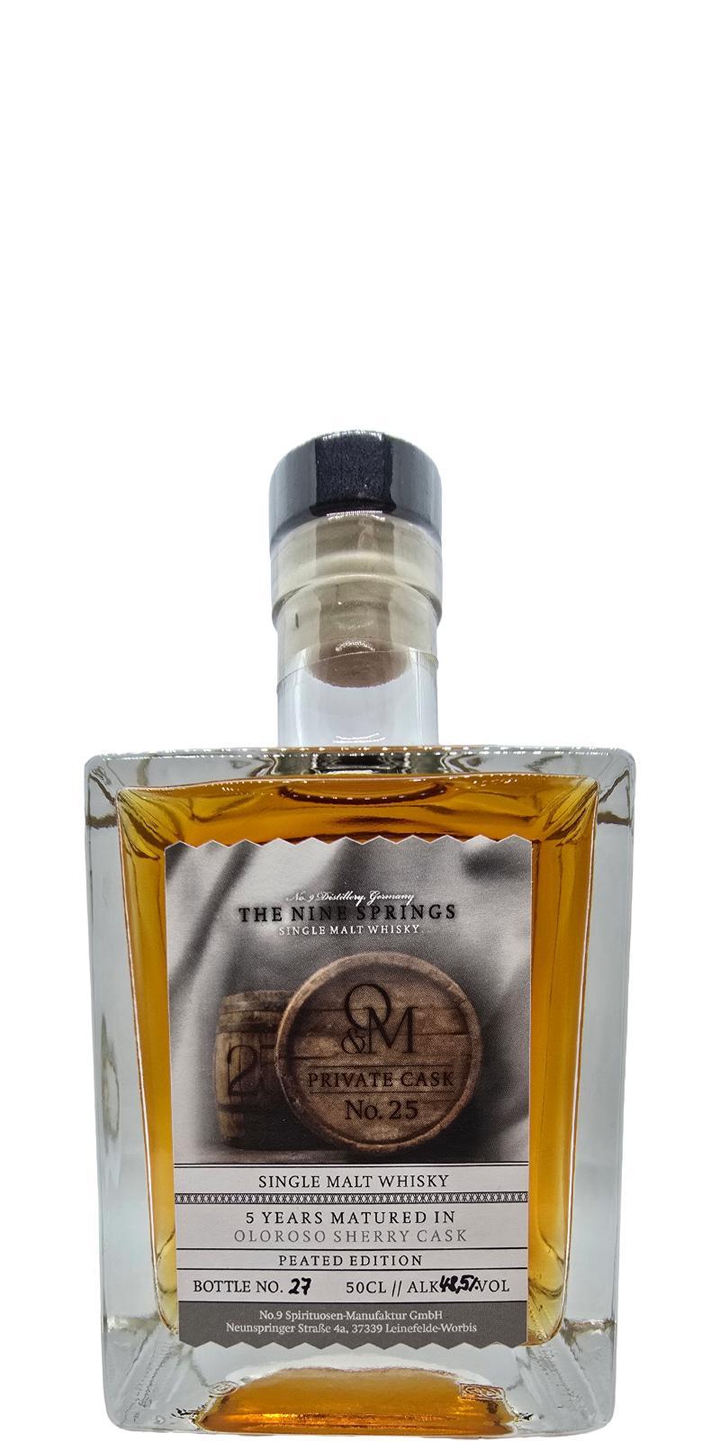 The Nine Springs Private Cask 25 Peated Edition