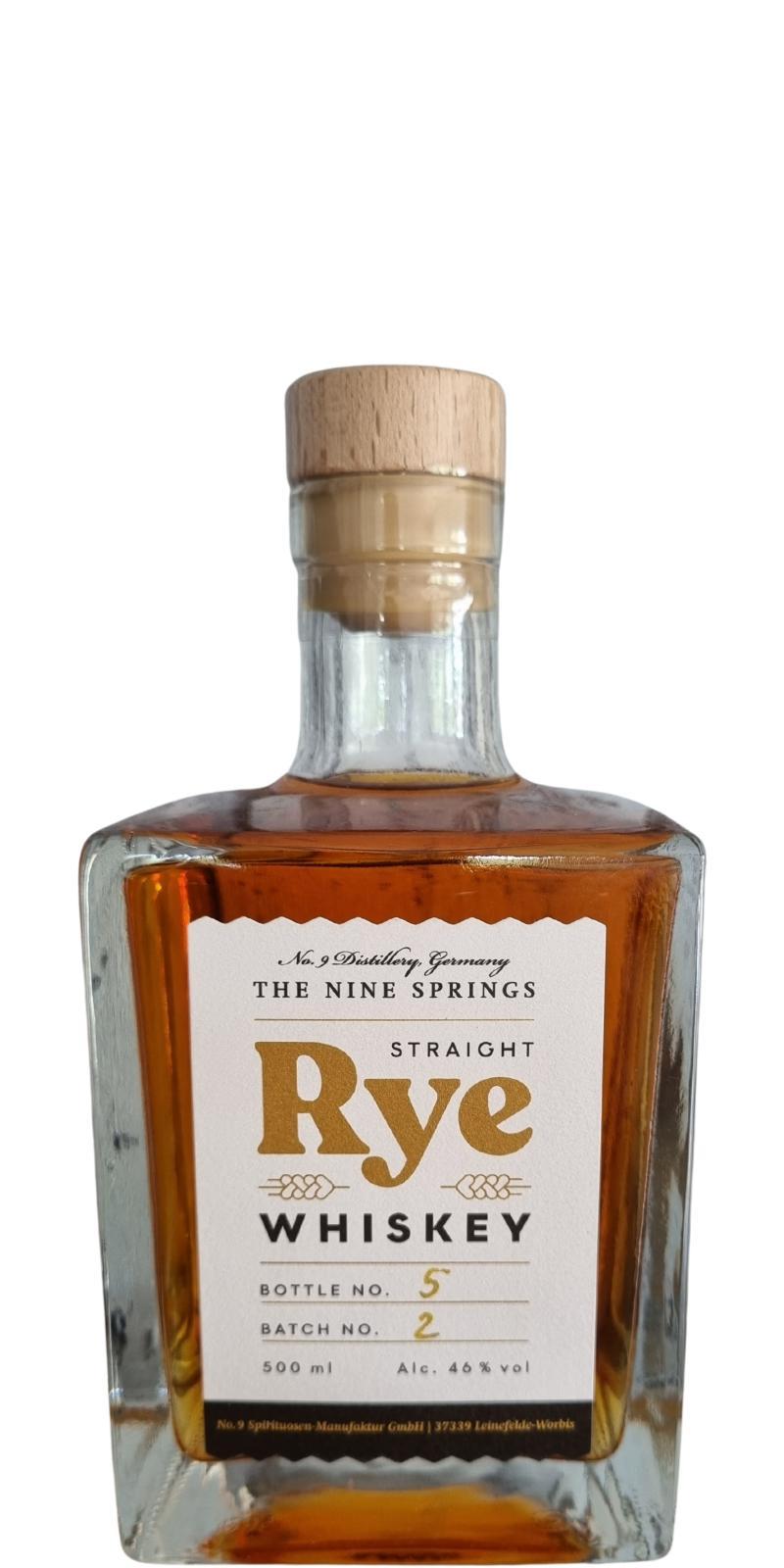 The Nine Springs Straight Rye Whiskey