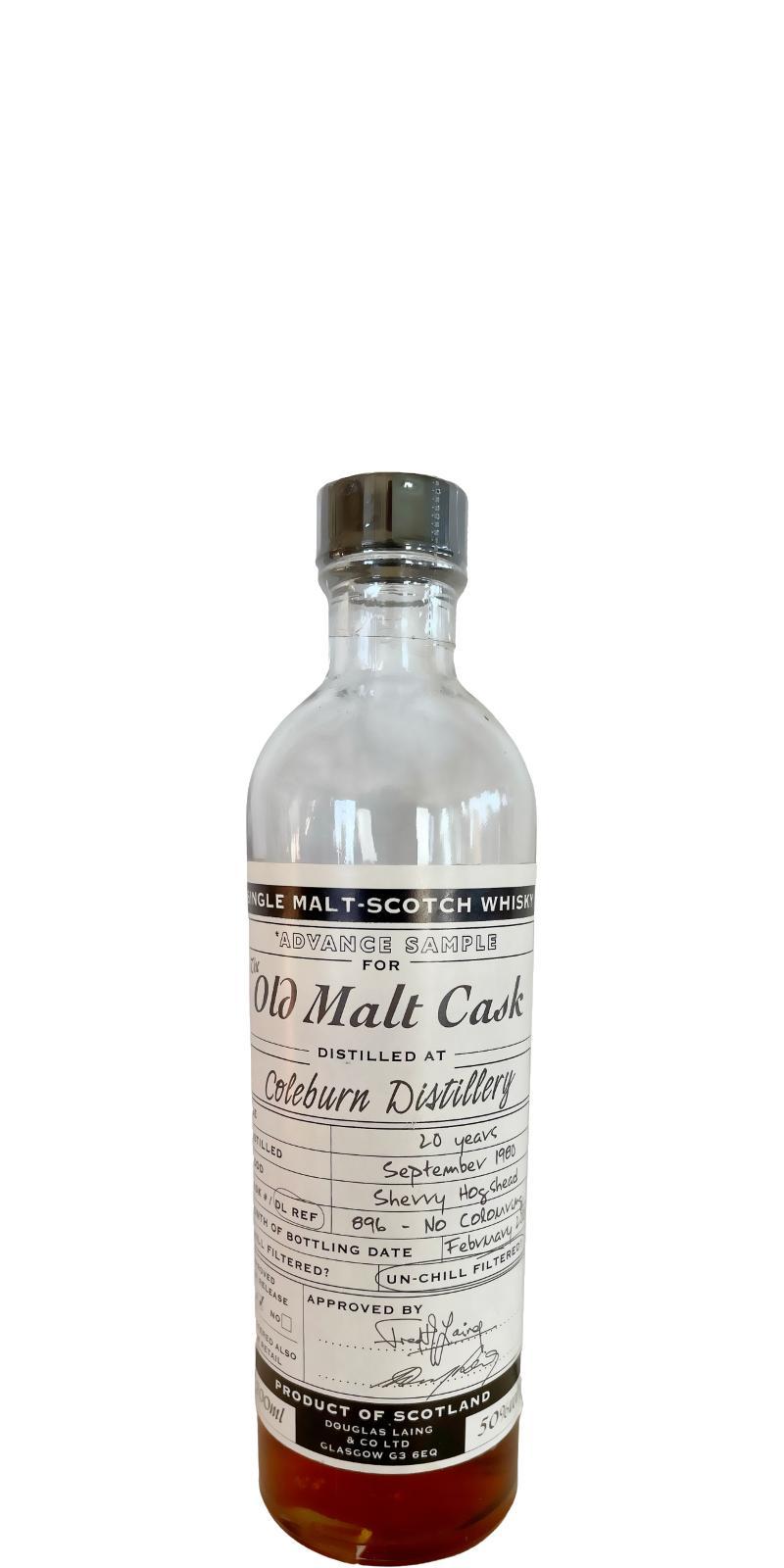 Coleburn 1980 DL The Old Malt Cask - Advanced Sample