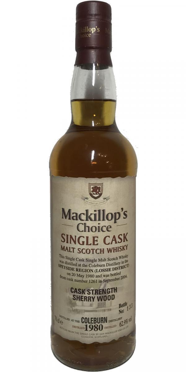 Coleburn 1980 McC Single Cask - Cask Strength
