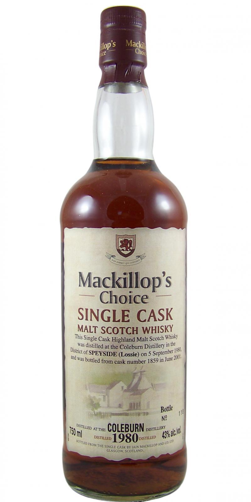 Coleburn 1980 McC Single Cask