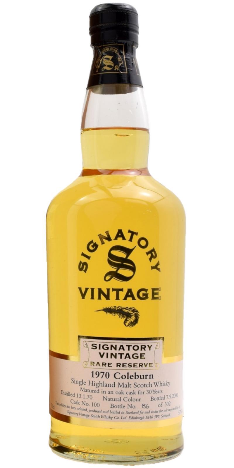 Coleburn 1970 SV Rare Reserve