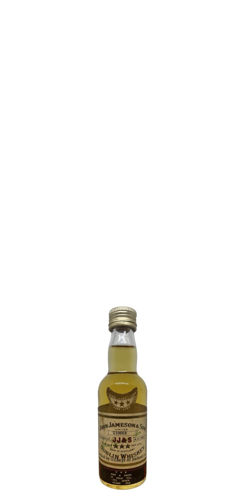 John Jameson & Son 07-year-old Three Star Dublin Whiskey