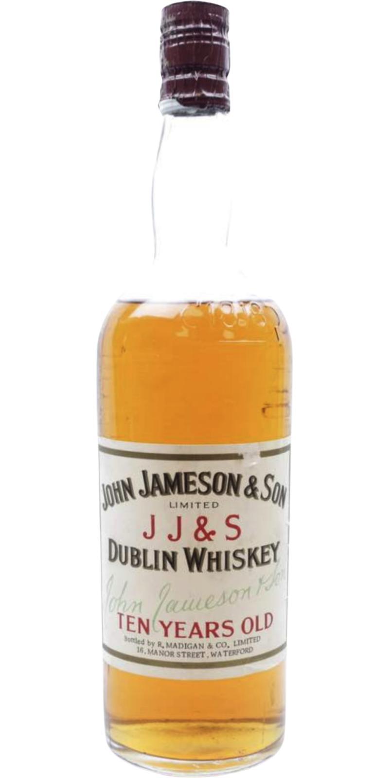 John Jameson & Son 10-year-old Dublin Whiskey