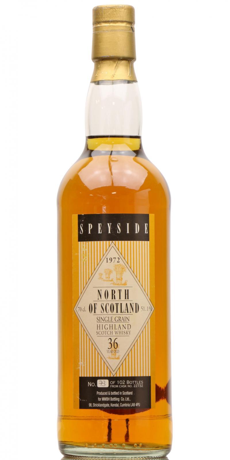 North of Scotland 1972 DrDr Single Grain - Highland Scotch Whisky