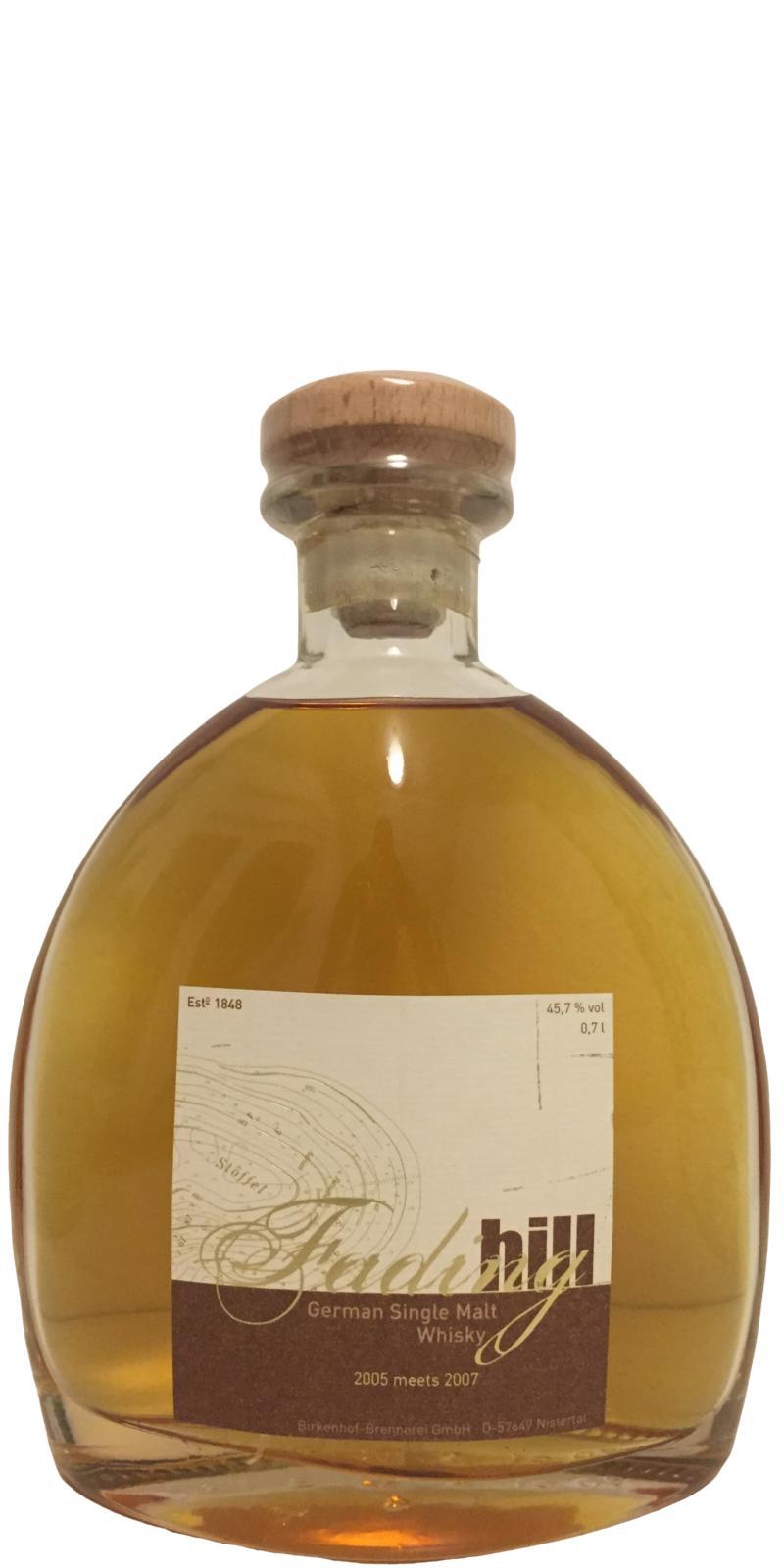 Fading Hill 2005 meets 2007 German Single Malt