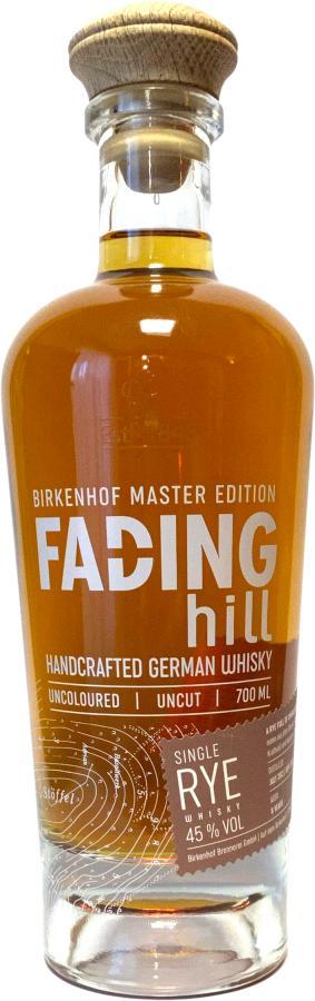 Fading Hill Single Rye A Rye Full Of Character