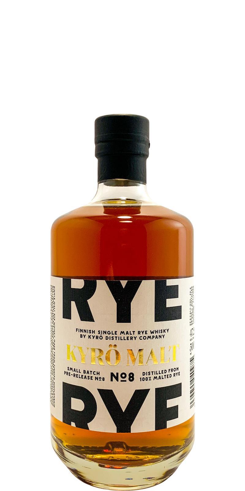 Kyrö Single Malt Rye Whisky Pre-Release No. 8